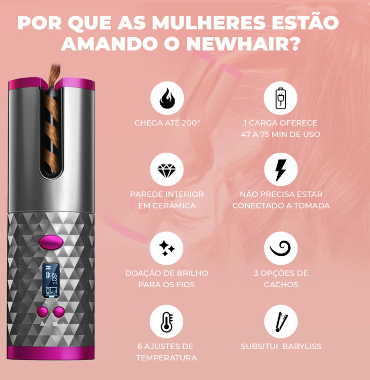Babyliss Sem Fio Modelador De Cachos Automático