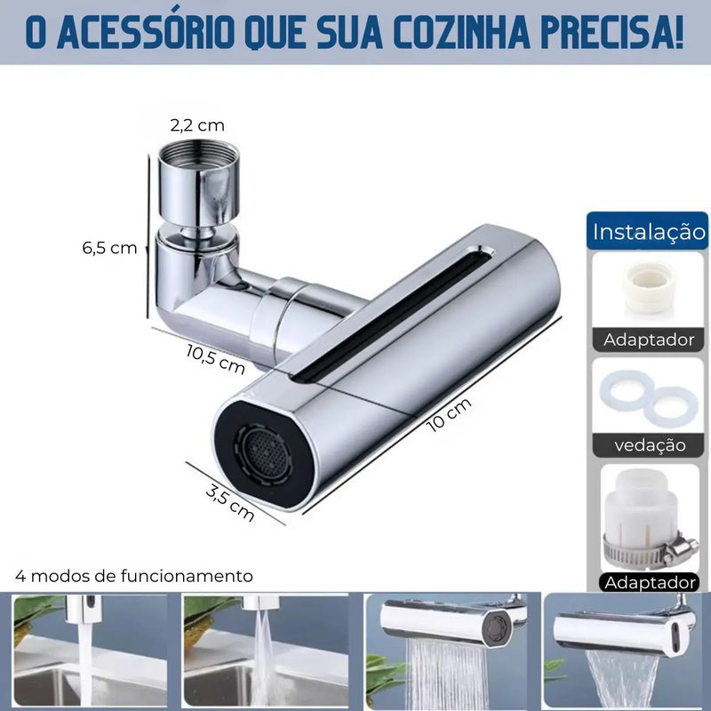 Adaptador de Torneira AquaSmart Universal / Três Modos para Revolucionar Sua Cozinha!